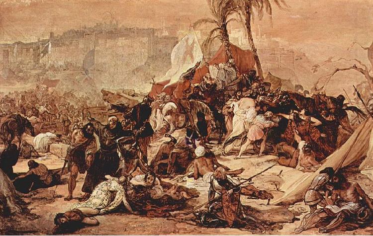 Francesco Hayez Der siebente Kreuzzug gegen Jerusalem oil painting picture